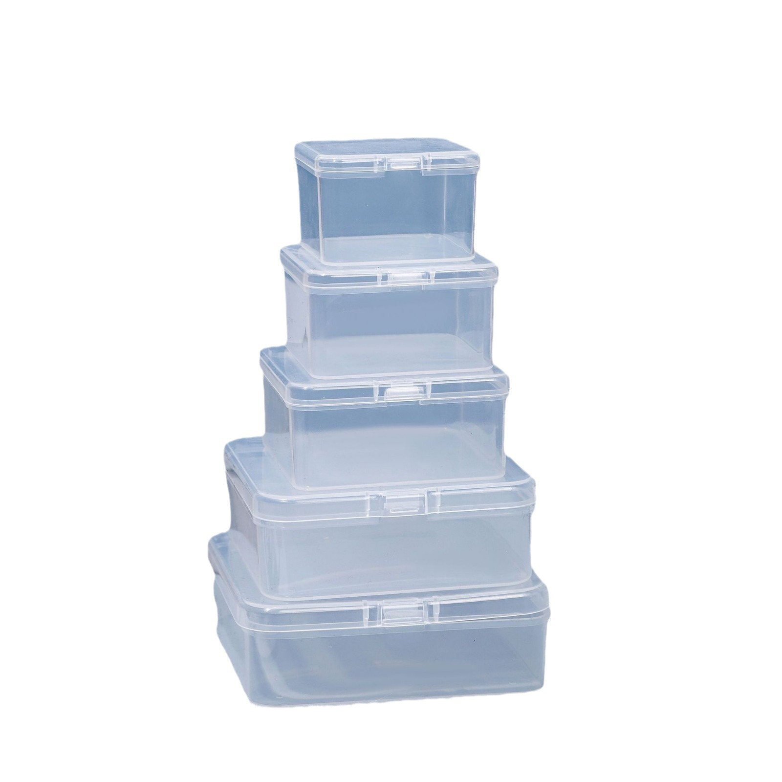 Square Transparent Plastic Small Square Box Earplug Box Jewelry Storage Box Spare Parts Box Jewelry Bead Box Fishing Gear Box