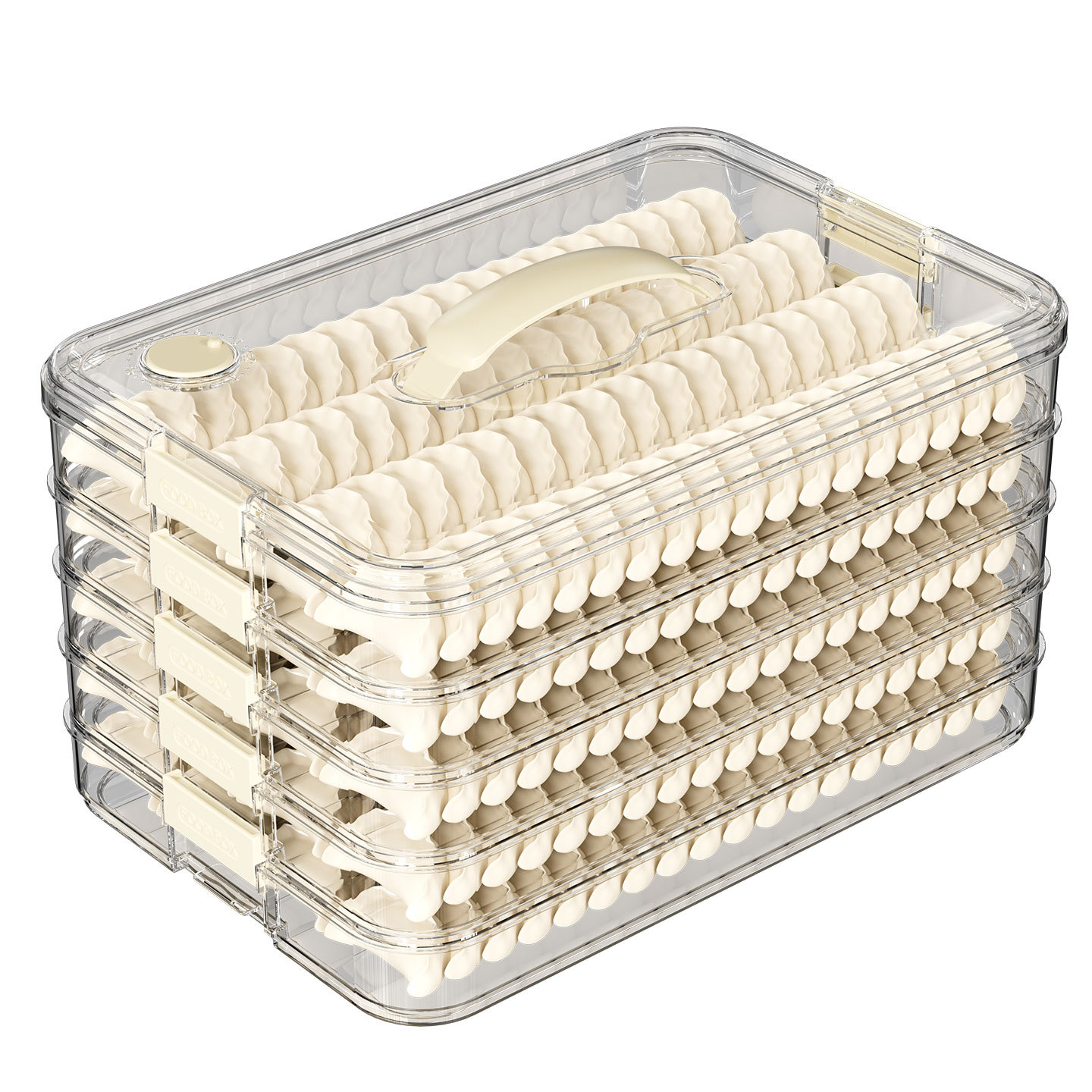 New Dumpling Box, Highly Transparent, Large-Capacity, Multi-Layer Refrigerator Freezer, Special Quick-Frozen Wonton and Dumpling Timing Storage Box