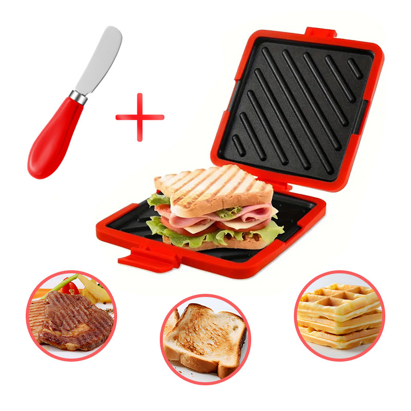 Гриль для микроволновой печи, специальная форма для выпечки, тостер для сэндвичей с ножом для масла