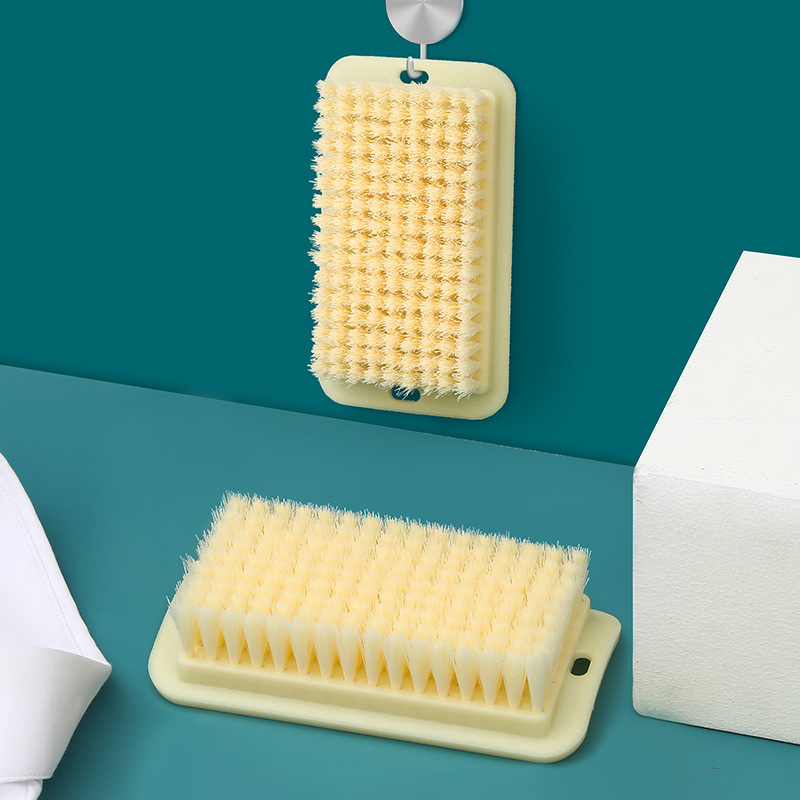 Household Soft-Bristled Laundry Brush Multi-Functional Cleaning Shoe Board Brush Does Not Damage Clothes Dormitory Laundry Plastic Square Cleaning Brush