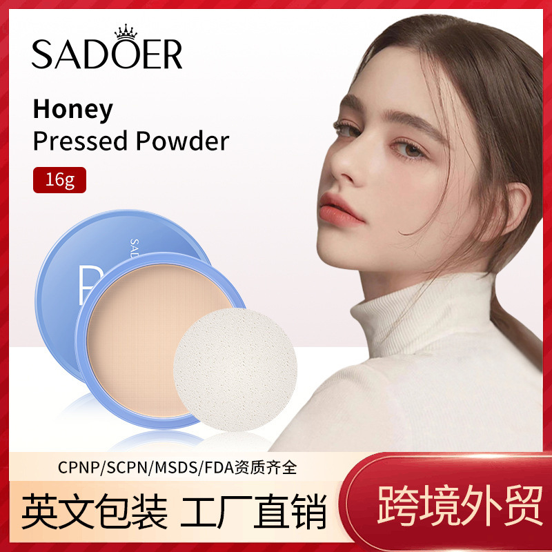 Полный английский макияж Sadoer, бархатная безупречная пудра для выравнивания тона кожи, легкий контурирующий консилер, оптовая продажа