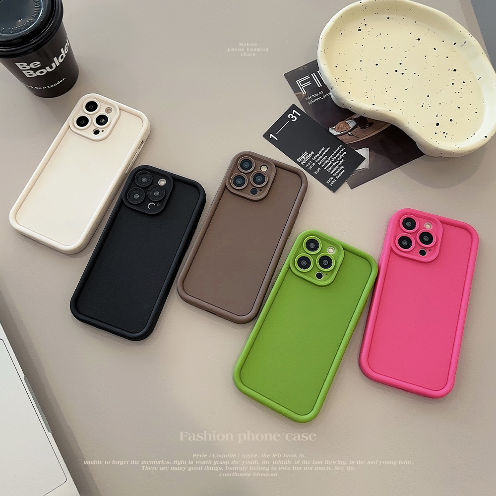 Ladder Camera iPhone 17 Phone Case iPhone 15 Silicone Suitable for 11, 16 Pro Max Full Coverage, 12 Solid Color, 13