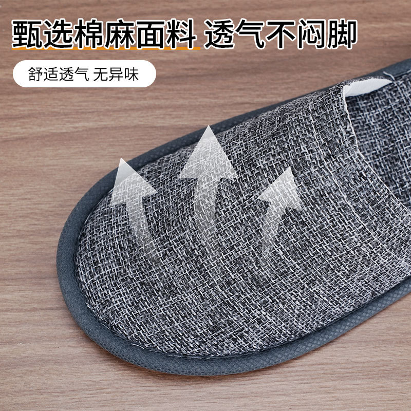 Disposable slippers for guests 10 pairs of hotel home travel portable coral fleece thickened non-slip wholesale wear-resistant