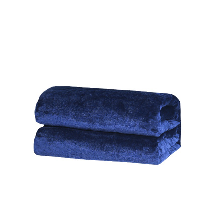 Foreign Trade Cross-Border Solid Color Flannel Office Nap Knee Shawl Blanket Wholesale Gift Coral Velvet Blanket