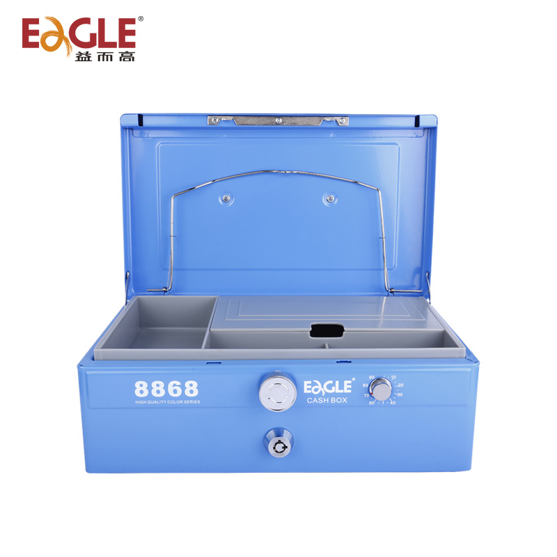 Yiergao Metal Large Satchel Gold Library Password Safe Cash Box Satchel Bank Cash Cashier Safe with Lock