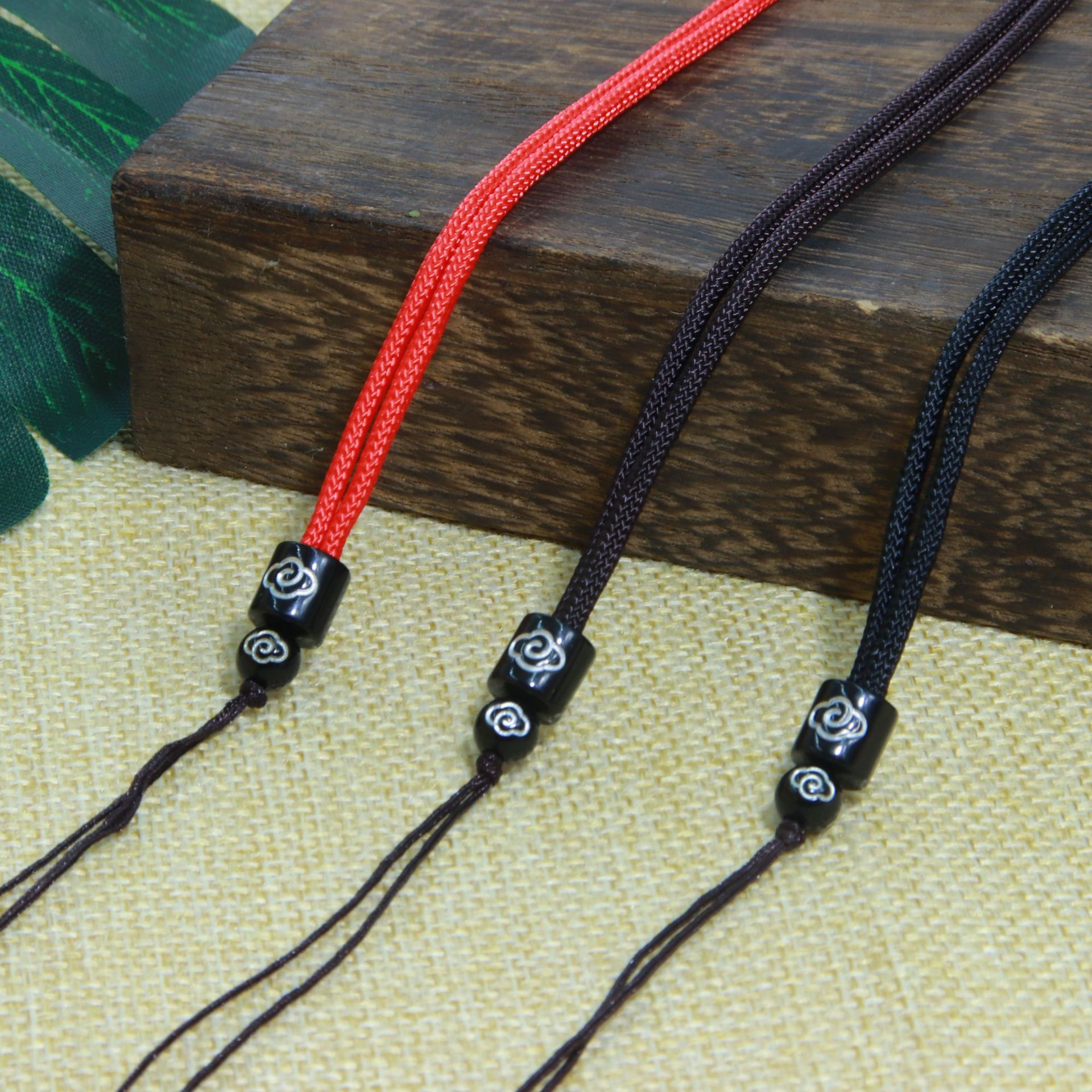 Шнурок для ожерелья с облачным узором, износостойкий шнур для подвески, нефрит