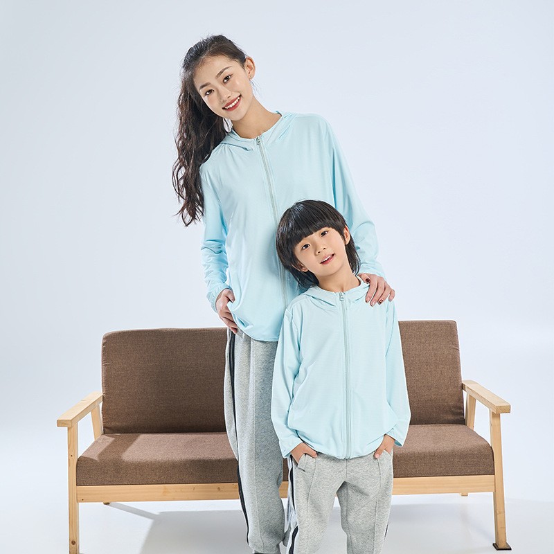 Детская солнцезащитная одежда, летняя, для мальчиков и девочек, защитное пальто от УФ, родительская одежда