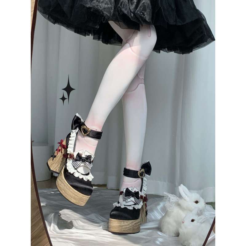 Cute Lolita Shoes Super High Heels Fairy Shoes Lolita Shoes Girls Sweet and Elegant Waterproof Platform