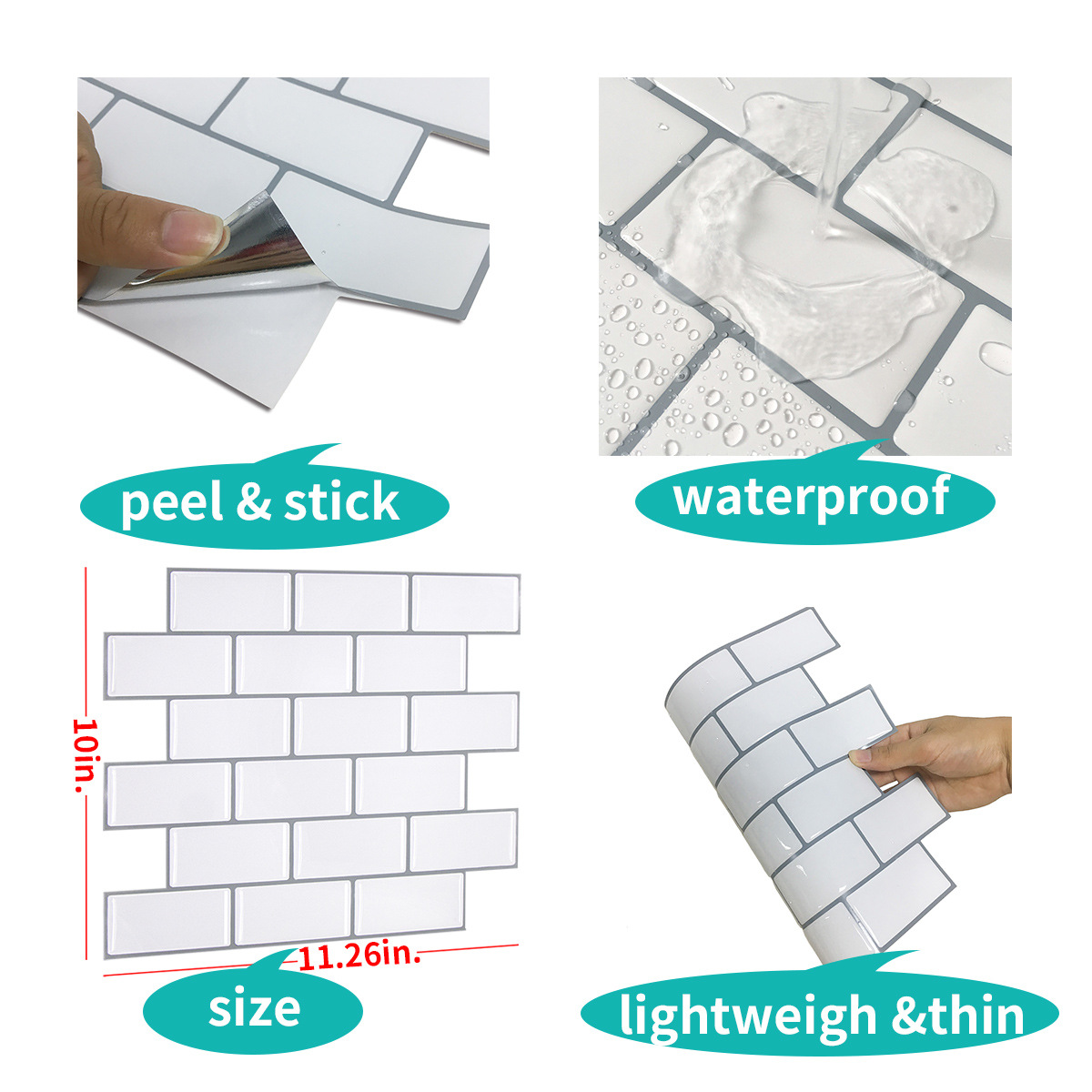 3D stereo wallpaper self-adhesive ceramic tile home decoration waterproof and oil-proof factory direct sales