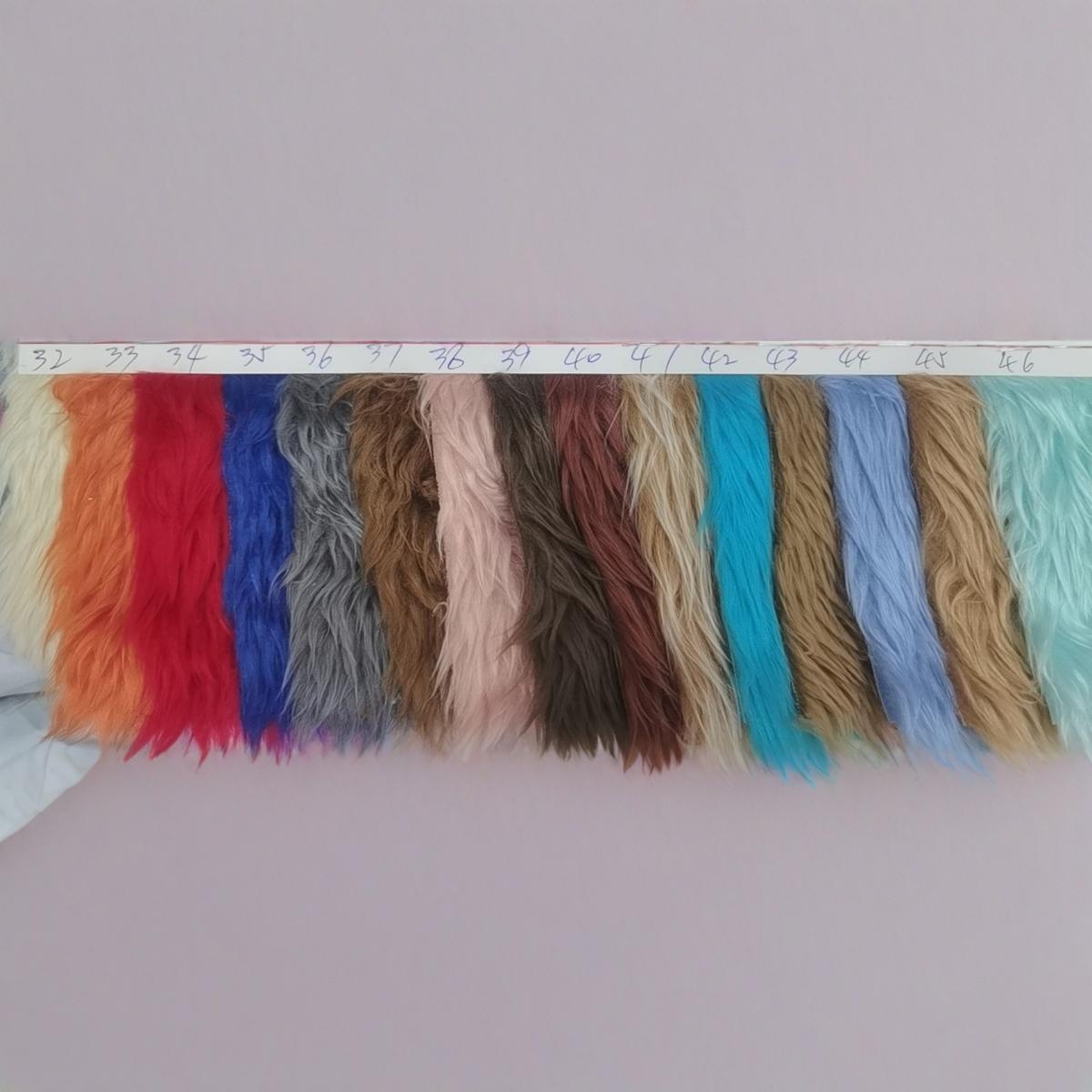 in stock long hair downwater hair long hair fabric wash water rabbit hair 3CM plush cloth downwater hair fabric color hair