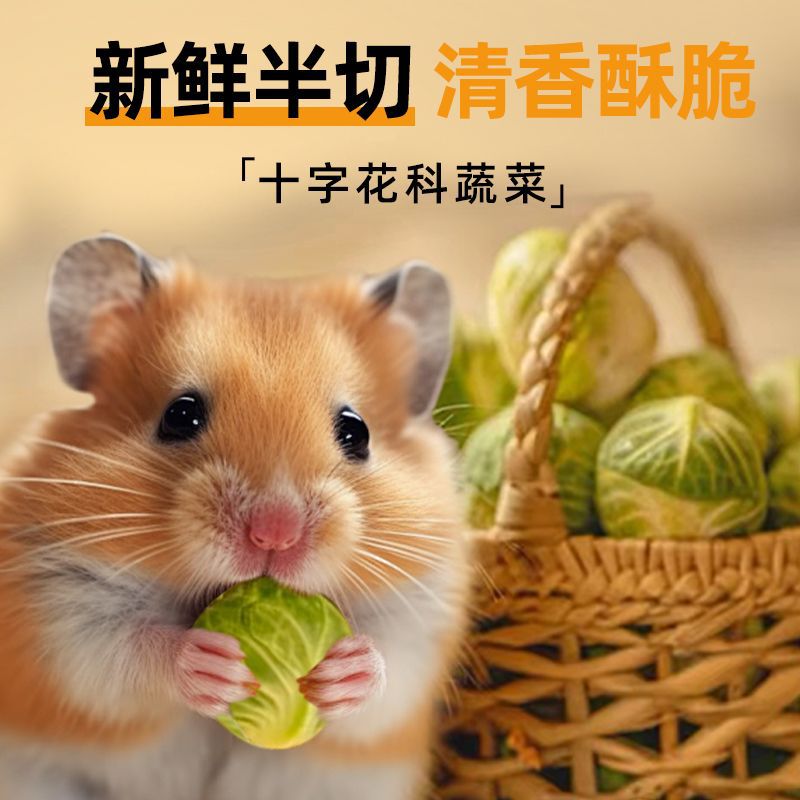 Hamster Snacks Freeze-Dried Spore Cabbage Teething Fattening Ready-To-Eat Pet Vegetables Golden Bear Rabbit Squirrel Feed