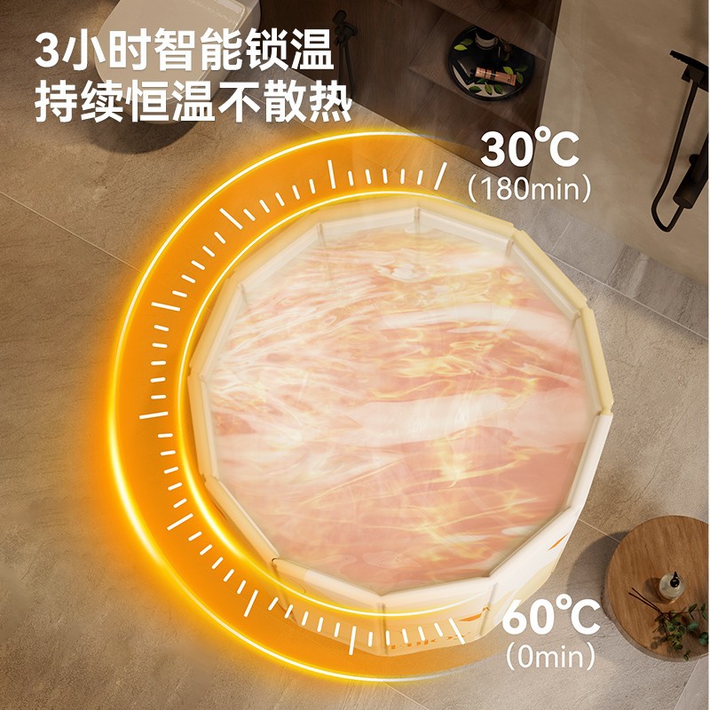 Foldable Bath Bucket for Adults and Children, Round Bath Bucket, Full Body Bath Tub, Bathtub, Shower Bucket