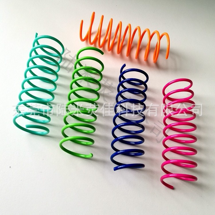 Pet toy color plastic spring self-hi cat to relieve boredom and bite toy beating cat magic cat spring