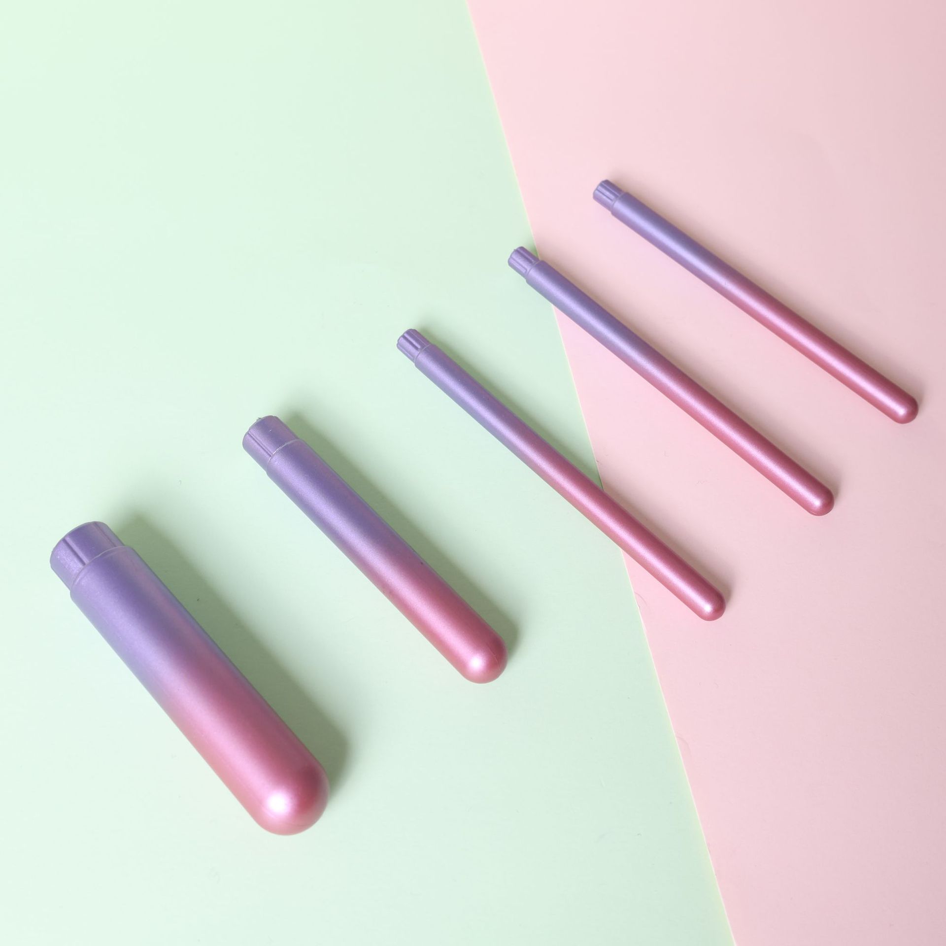 Полуфабрикатная градиентная кисть для макияжа двухцветная, пластиковая ручка, материал Ps, аксессуары для красоты, оптовая продажа