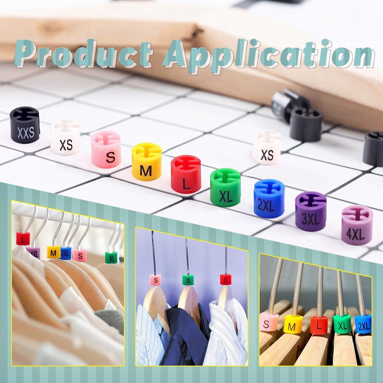 Cross-border hot-selling printing color size buckle hot-selling round size ring printing hanger pants rack size ring