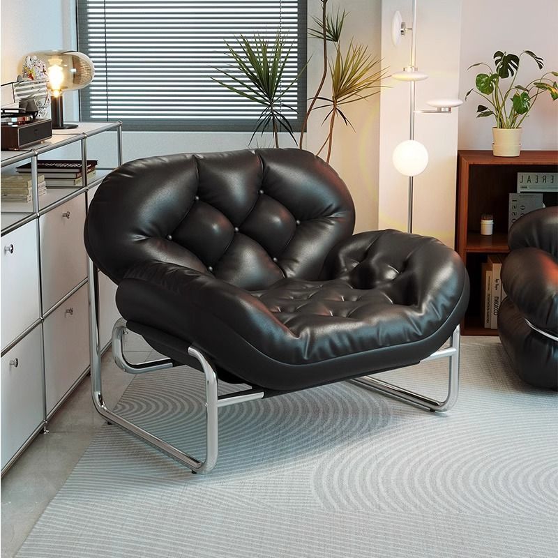 Домашний односпальный диван-дизайнер, минималистичный диван для отдыха в гостиной, черный диван в стиле середины века