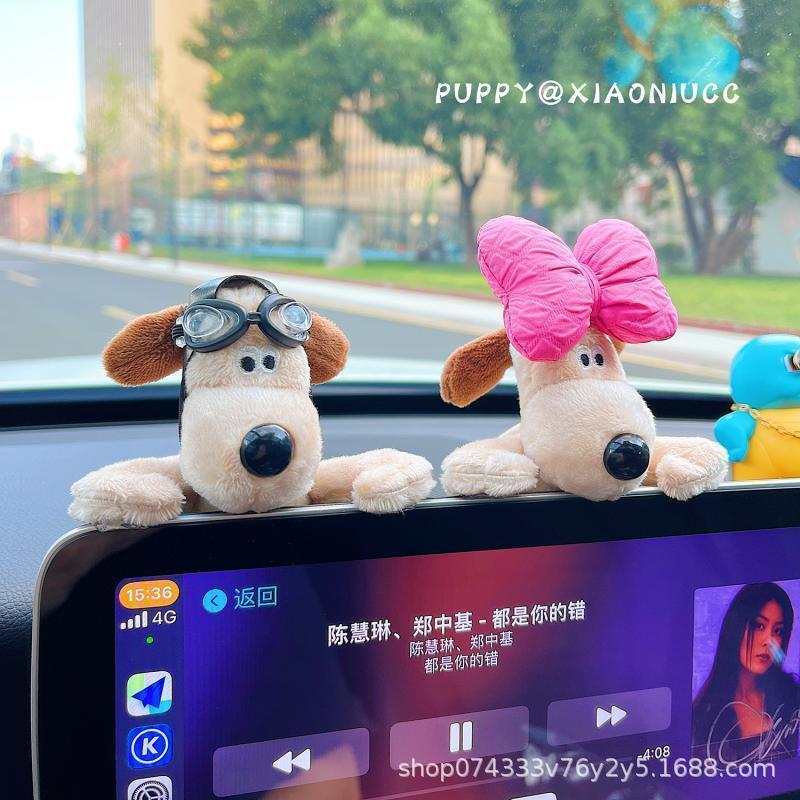 Internet-famous Long-haired Handdog Plush Toy Doll Keychain Cute School Bag Hanging Ornaments Keychain Grasping Doll