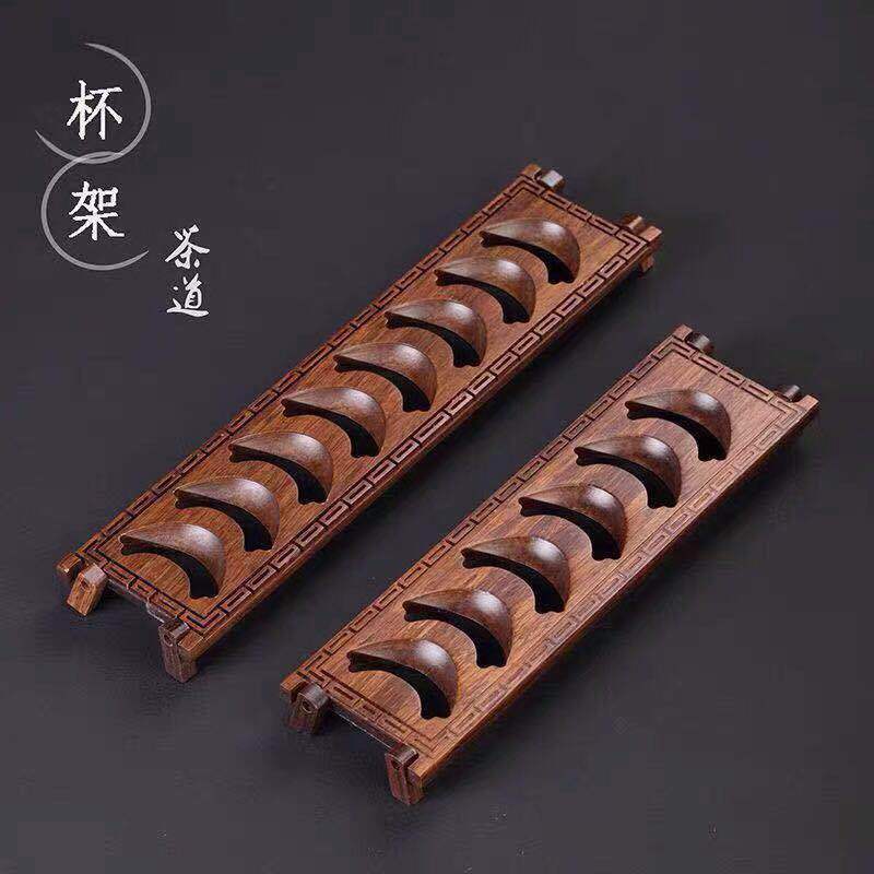 Bamboo Heavy Bamboo Tea Cup Rack Wooden Household Kung Fu Tea Set Tea Ceremony Accessories Creative Simple Handmade Cup Drying Rack