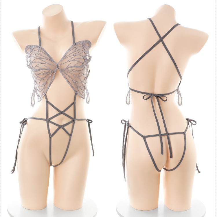 Сексуальное нижнее белье Бабочка Перспектива Одежда Однотонная Открытая Файл Свободный Страстный Костюм Можно Есть Молоко Униформа Искушение