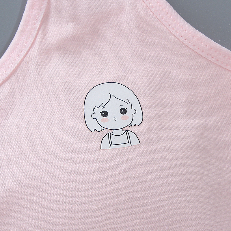 Girls Vest Long Cotton Kidsren's Tube Top Development Period Girl Bra Summer Inner Wear Suspender Intimates Students 12