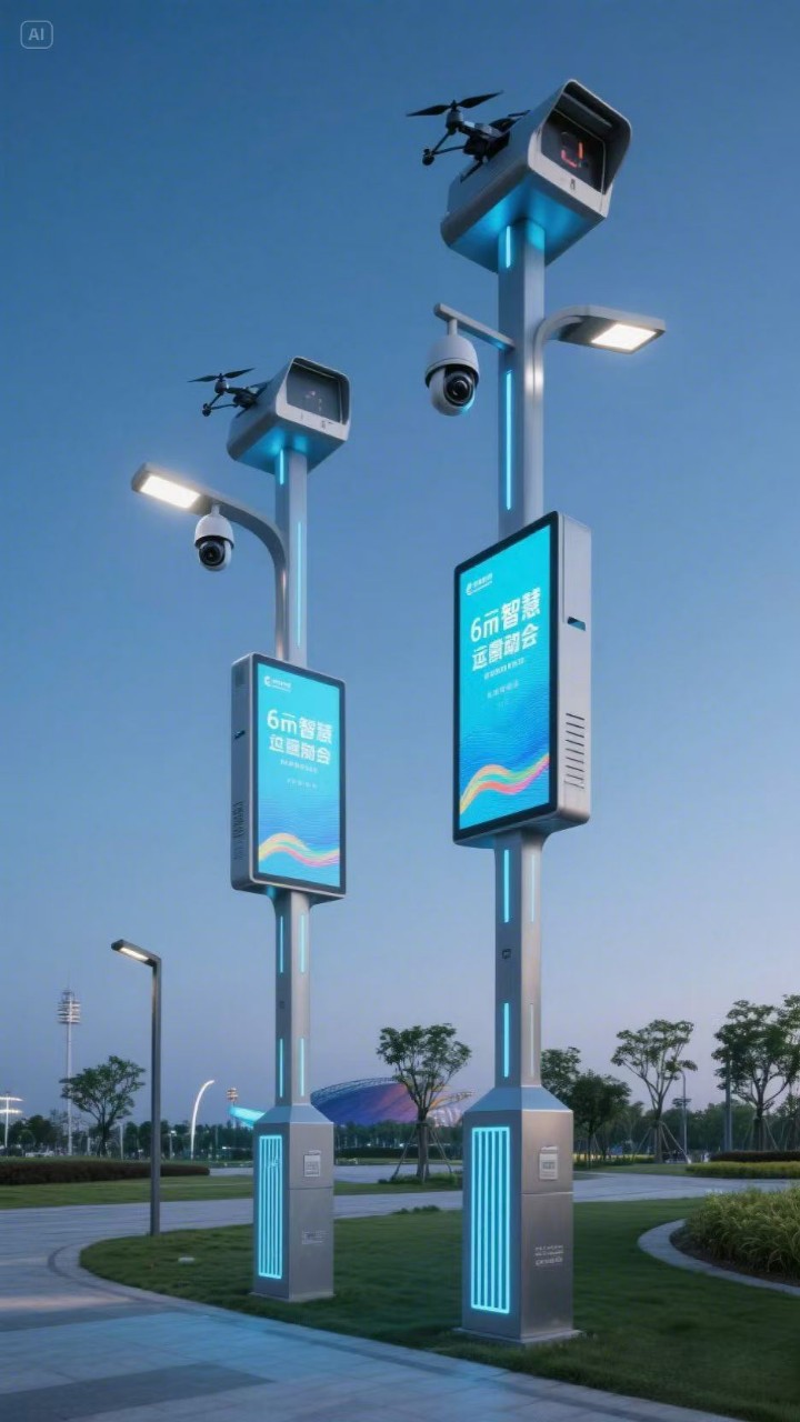 Smart Street Light Manufacturers Supply 5g Smart Light Poles, Wifi Monitoring Poles, Smart Lighting Fixtures, Smart City Street Lights