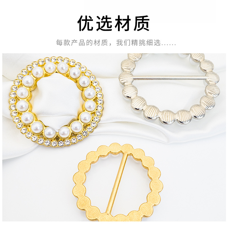 Corner Knot Buckle All-match Artifact Shirt Hem Fixed T-shirt Women's Clothes Silk Towel Buckle Decorative Accessories