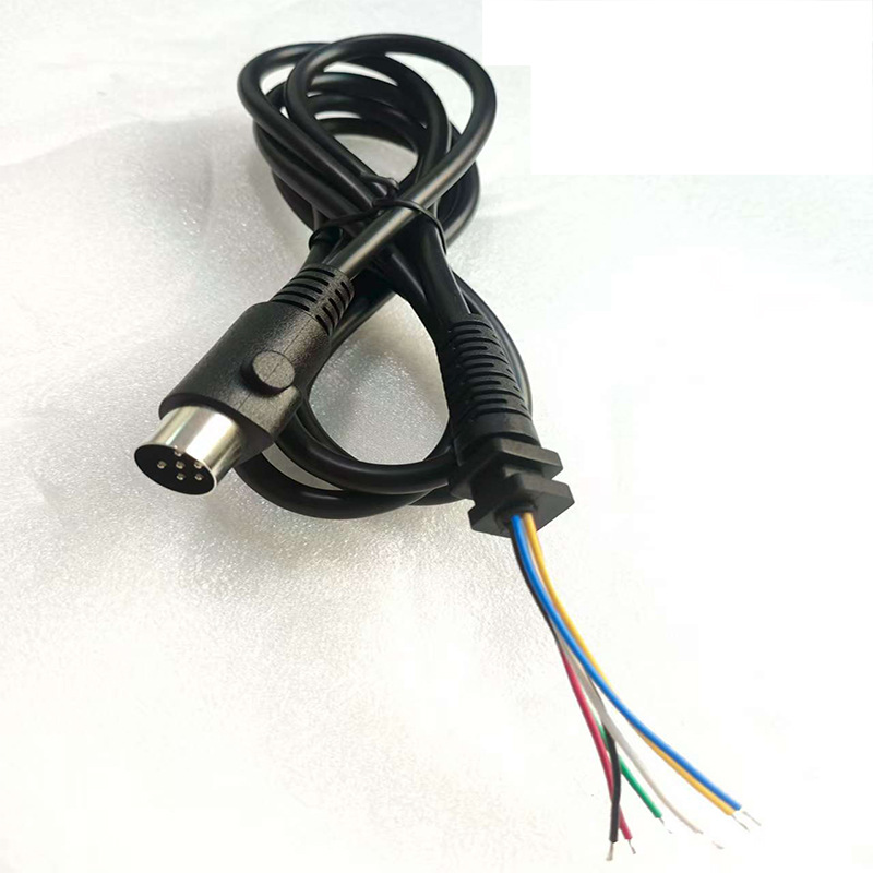 One-To-Two Seat Cushion Cable (Main Line) M12-6P Aviation Connector to Sr Long 1.8m Black Od:6.0