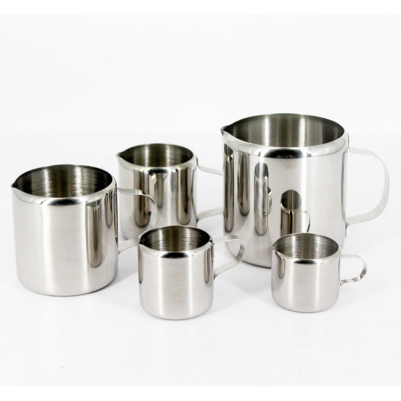 Нержавеющая сталь, зеркальная, прямая, закрывающаяся молочная кружка, медовая кружка, мини-кружка для кофе