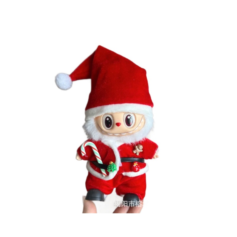 Only Clothes Suitable for Labubu Doll Clothes, First, Second and Third Generation Labubu Pendant Dolls, Wearable Christmas Doll Clothes Set