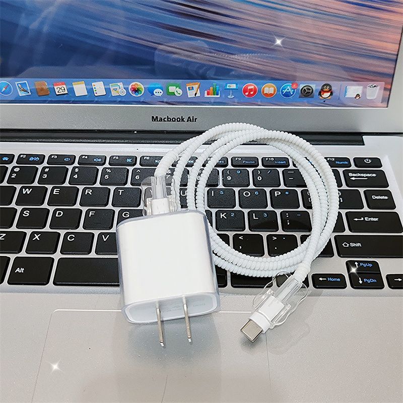 Wave Line Cover Suitable for Apple 16 Charger Protective Case, Cable Bite Protector, Wave Data Cable Protective Cover to Prevent Breakage