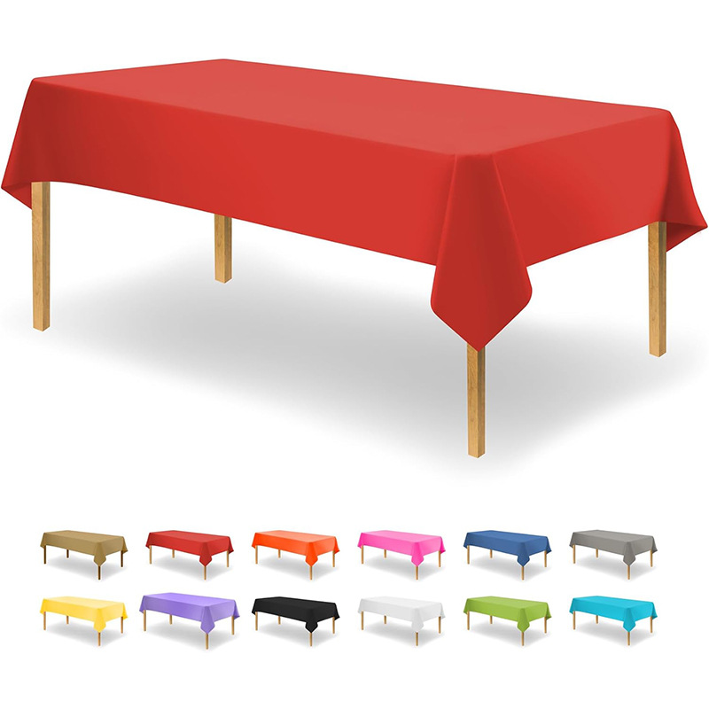 Одноразовая скатерть из пленки Peva прямоугольная, водонепроницаемая и маслостойкая для праздничных мероприятий и дней рождения