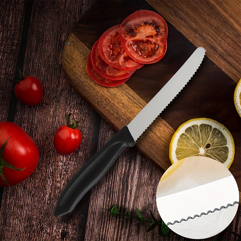 Cross-Border Supply of Stainless Steel Steak Knives, Serrated Western-Style Knives, Restaurant and Hotel Cutlery, Camping Western-Style Steak Knives in Stock