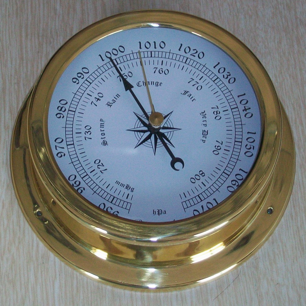 B9145-Diameter 145mm Brass Shell Barometer, Marine Barometer, Aneroid Barometer