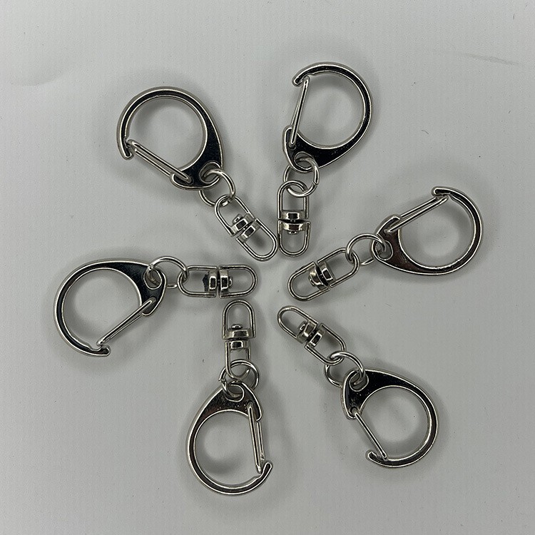 Large and Small C-Shaped 8-Shaped Rotating Hanging Buckle Key Chain Zinc Alloy DIY Alloy Key Chain Accessories D-Shaped Buckle Manufacturer Wholesale