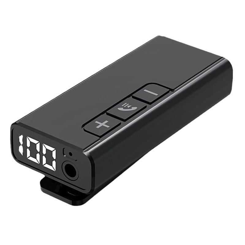 Tf Card Music Playback Lavalier Design Wireless Car Bluetooth Audio Receiver Lossless Sound Quality Battery Level Display