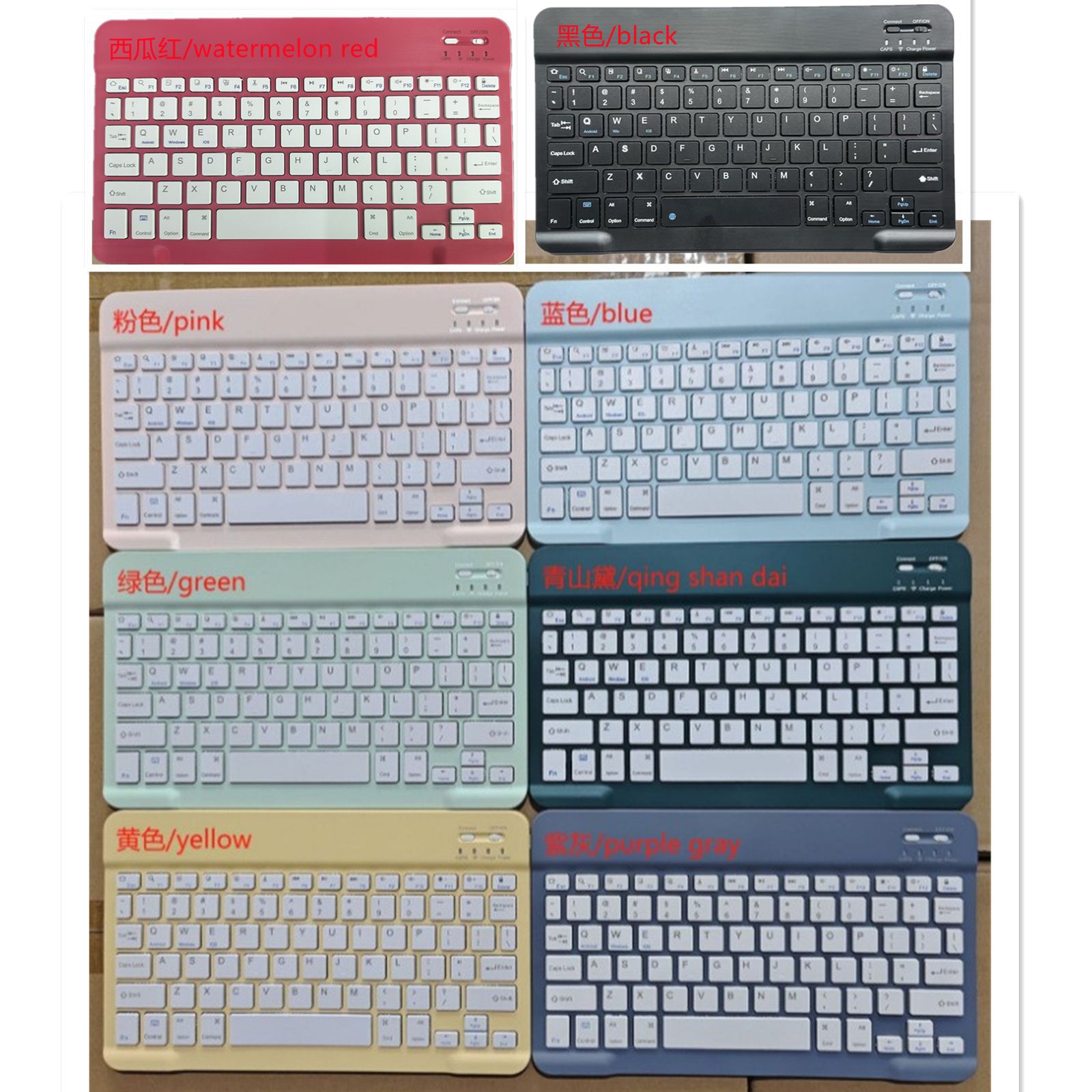 Беспроводная клавиатура Bluetooth для iPad, мобильных телефонов Huawei, планшетов, ноутбуков, ультратонкая, тихая, на бразильском португальском и испанском