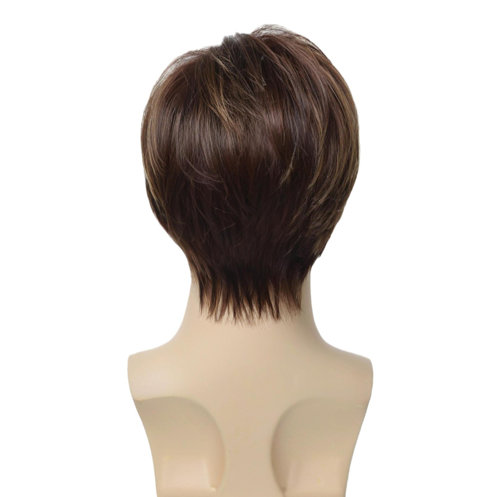 European and American Men's Cross-Border New Wigs Short Straight Hair Oblique Bangs Chemical Fiber Hair Full Headgear Source Factory Spot Wholesale