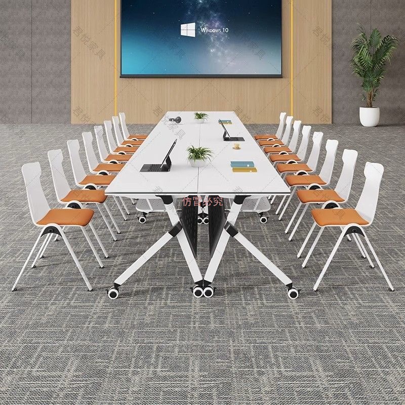 Тренинговые столы и стулья для двоих, рабочие столы для сотрудников, свободная комбинация длинных столов для студентов, многофункциональные складные тренинговые конференц-столы