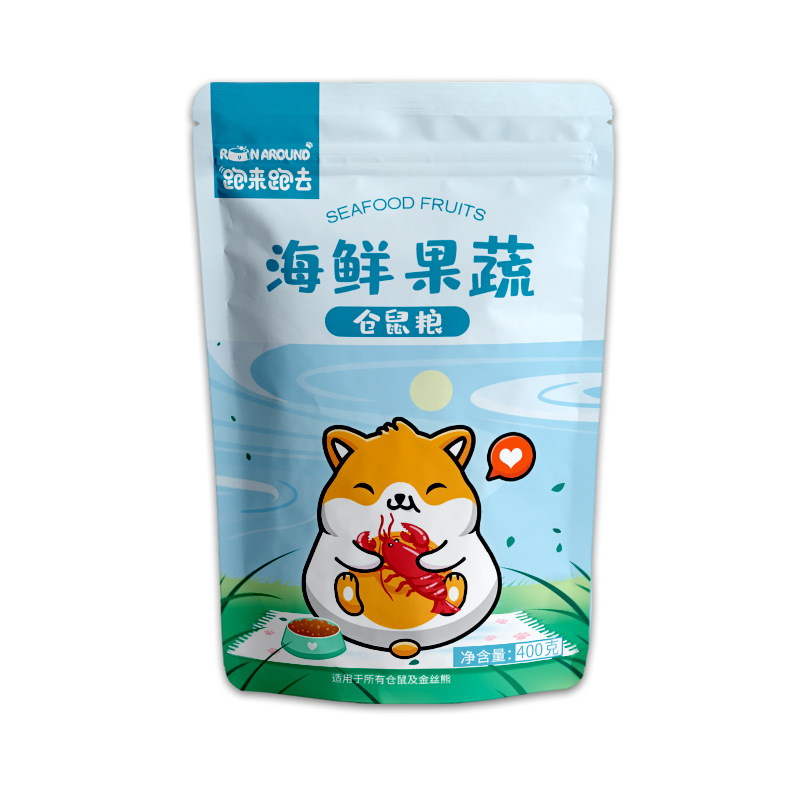 Running Around Factory Direct Sales Hamster Food Small Pet Food Seafood Food Feed Golden Bear Food 400g