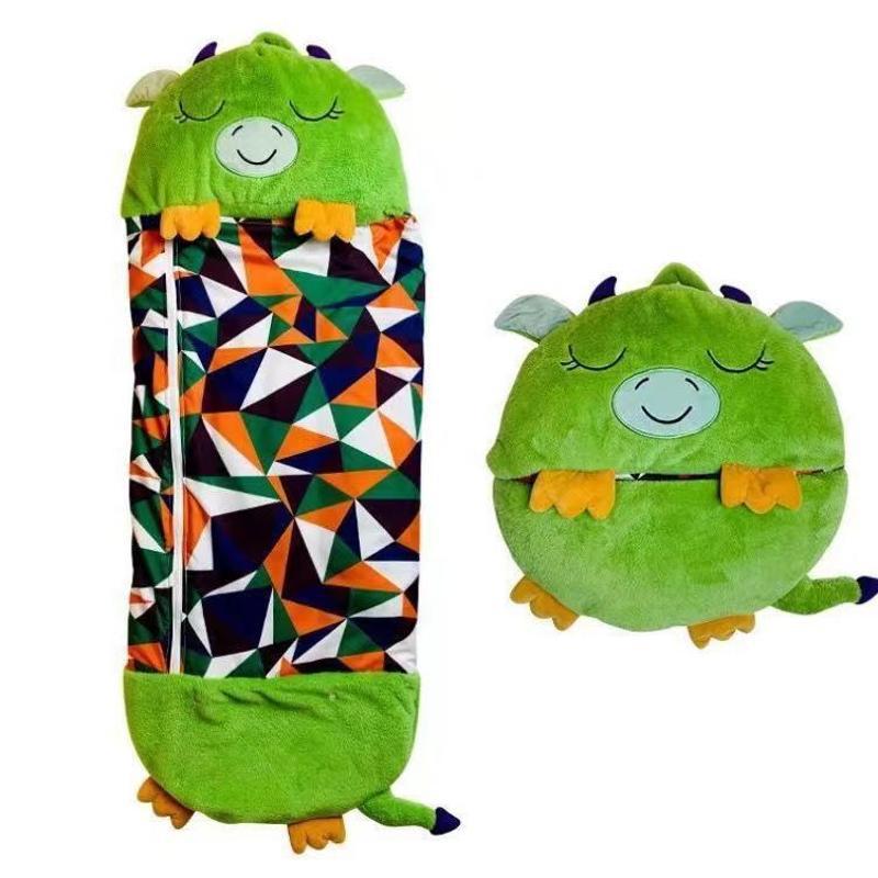 New Cross-border Amazon Sleeping Bag Children's Folding Pillow Cartoon Animal Children's Sleeping Bag Kick-proof Children's Sleeping Bag