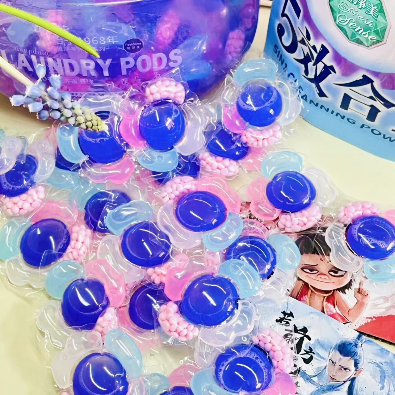 Mayflower [микрокапсулы] стиральные бусины пять-в-одном 5D ароматическая конденсация стиральный порошок дезинфекция длительный аромат