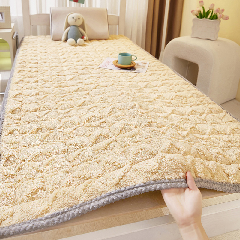 Super Warm Milk Velvet Mattress Bottom Taffeta Blanket Student Dormitory Single Mattress Adult Home Fleece-Lined Bed Sheetss