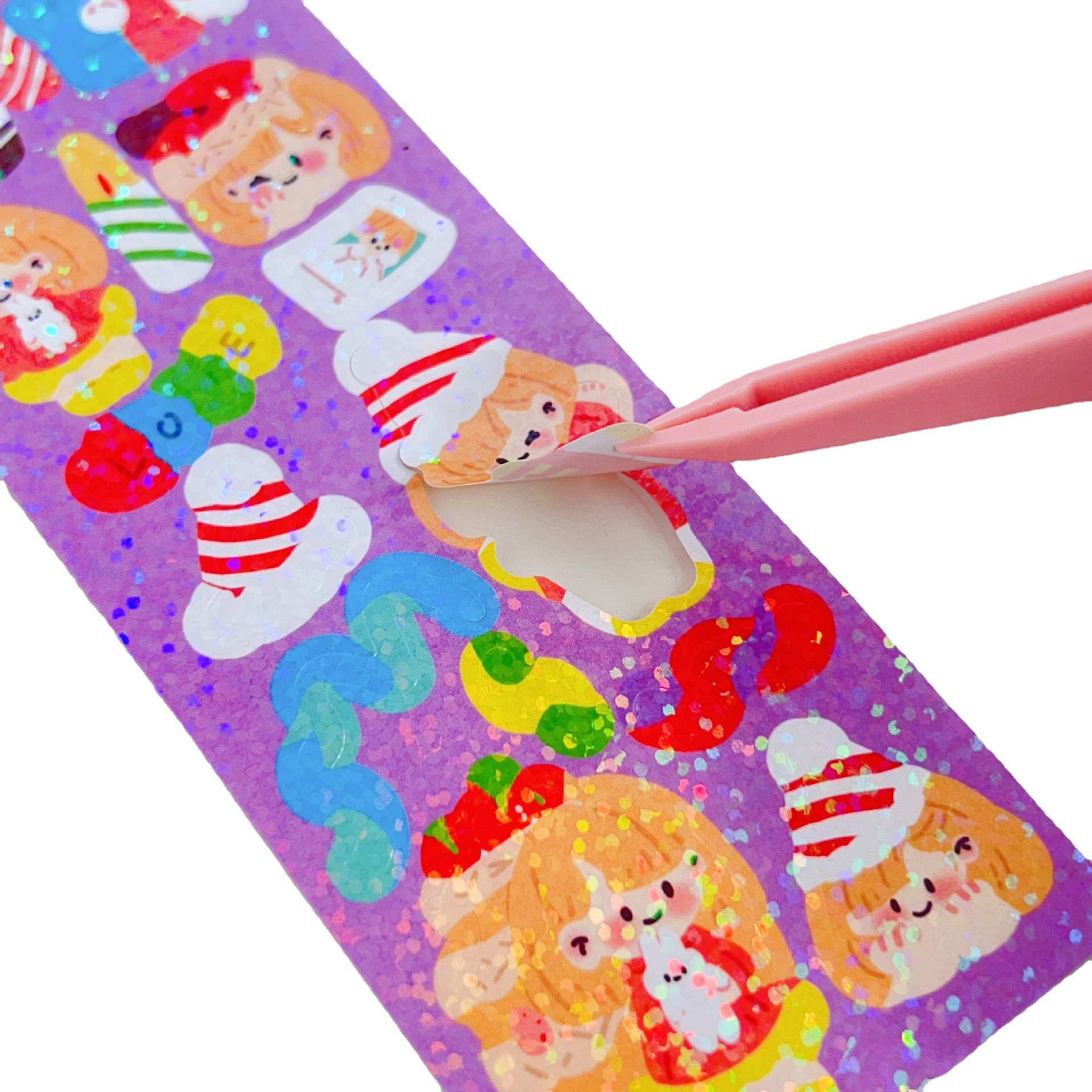 Original cute laser goo card sticker DIY star sticker stationery sticker decorative painting hand account sticker wholesale
