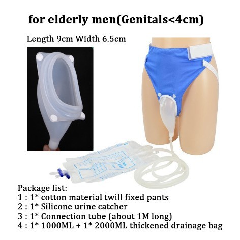 Removable Bed Urinal Medical Urine Bag Men's Plastic Urinal Household Elderly Catheter Urine Bag