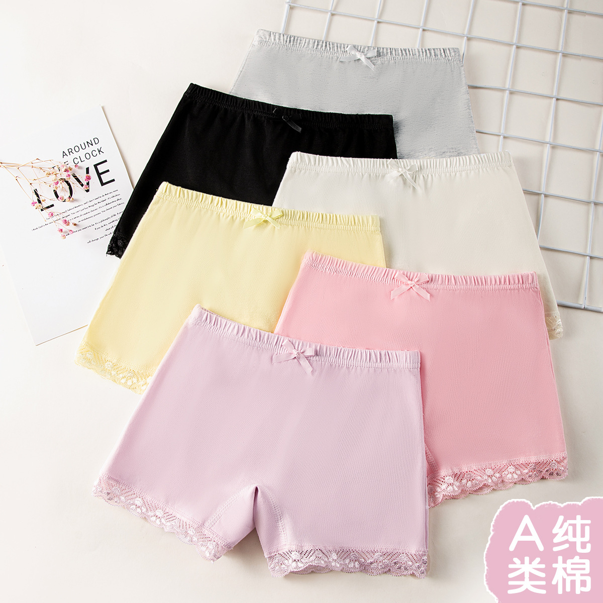 Летние леггинсы для девочек, тонкие, хлопковые боксеры для детей