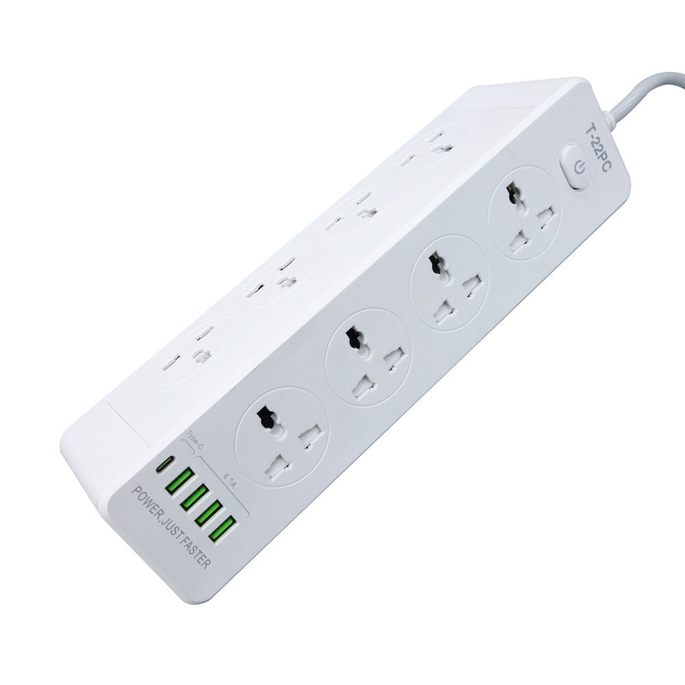 Cross-border wholesale digital products charging multi-function plug socket desktop USB office plug US, Europe and UK regulations