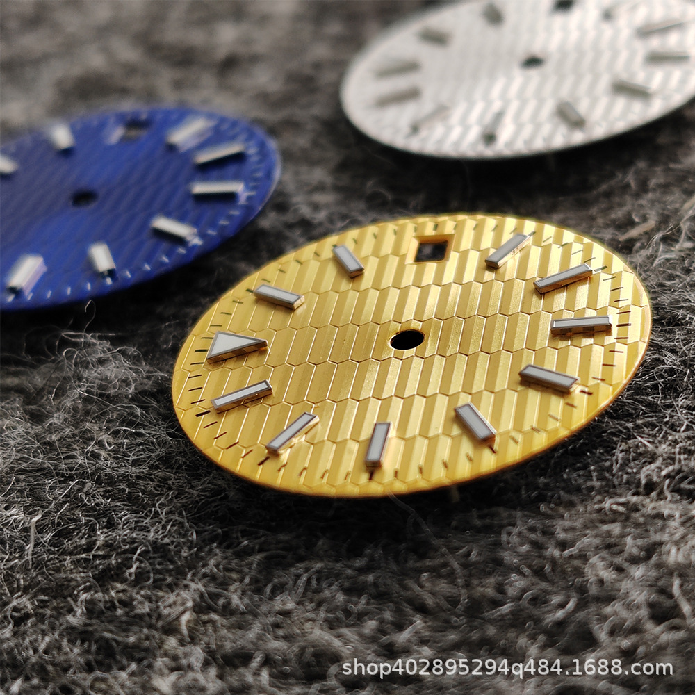 Watch dial 28.5mm blue luminous dial suitable for 8215 ETA2824 2836 movement literal