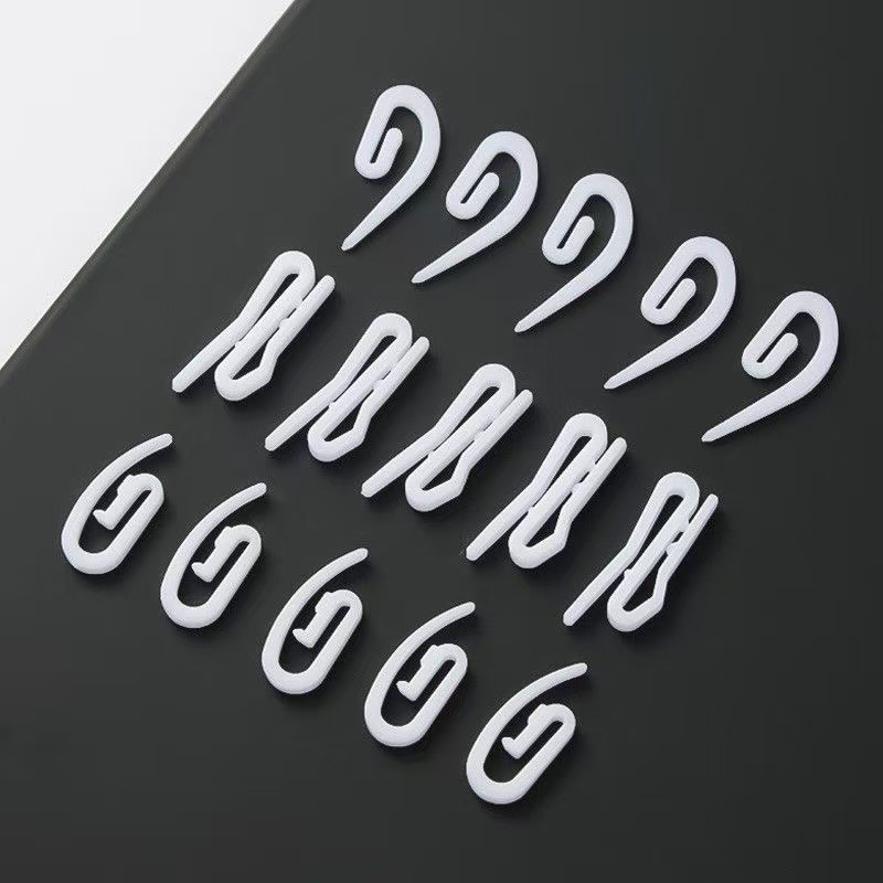 Оптовые пластиковые крючки для штор, белые пластиковые крючки и кольца