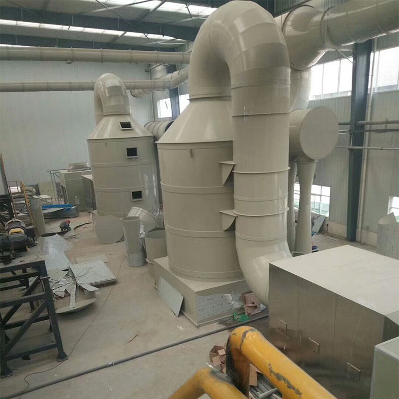 Pp Water Spray Tower Exhaust Gas Purification Tower Desulfurization Purification Acid Mist Spray Tower Spray Paint Room Exhaust Gas Treatment Equipment Spray Tower