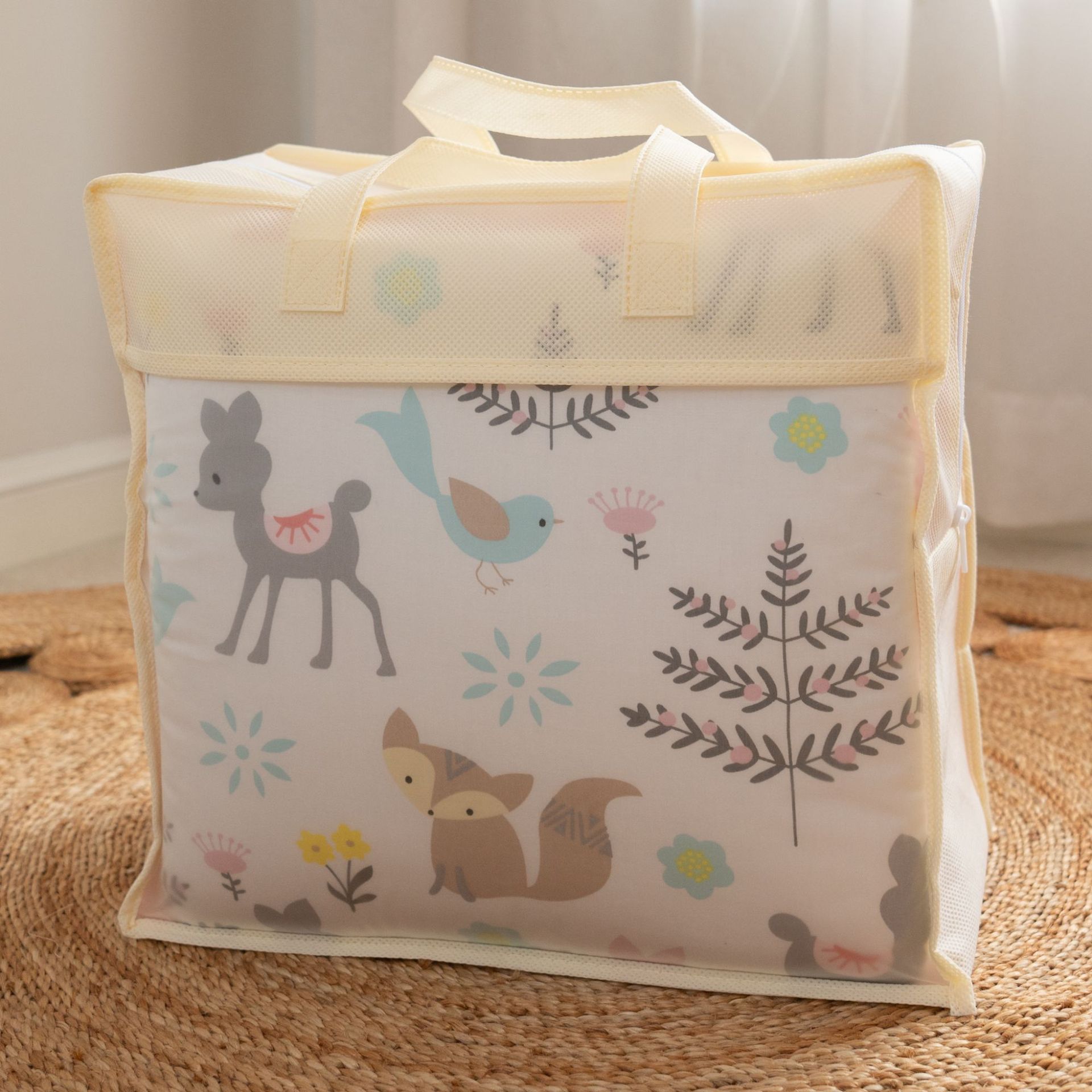 Baby bed circumference newborn bedding baby anti-collision fence cotton pink Fox 30*30*6 whole wash